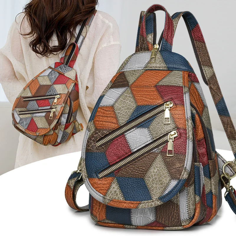 Ubuy Fashion Mini Backpack Purse 2024 New Combination Retro Fashion Chest  Bag Multi Functional Small Backpack Casual Soft Leather Single Shoulder  Straddle Bag AliExpress 1524
