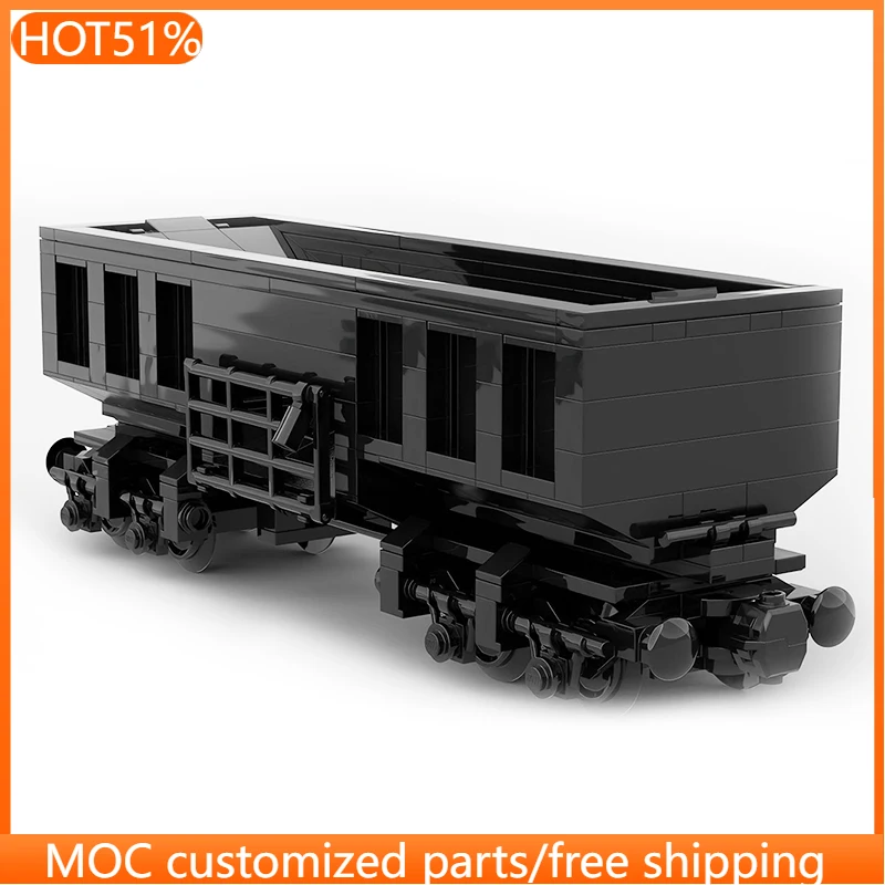 

442 PCS transport Black Coal Wagon MOC Customize Modular Building Block Model Technology Brick Simple DIY Boys Holiday Toy Gifts