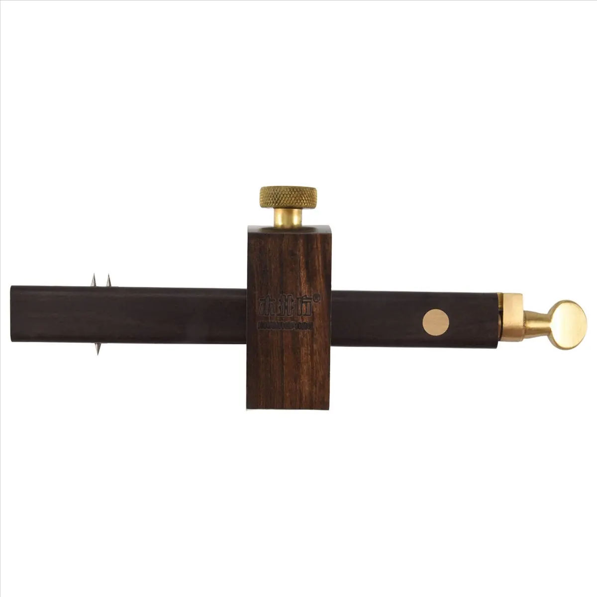 REST Mortise Gauge, Woodworking Scriber Marking Tool 6.4in Ebony Mortise Square Gauge, Brass Screw Type Sliding Mark