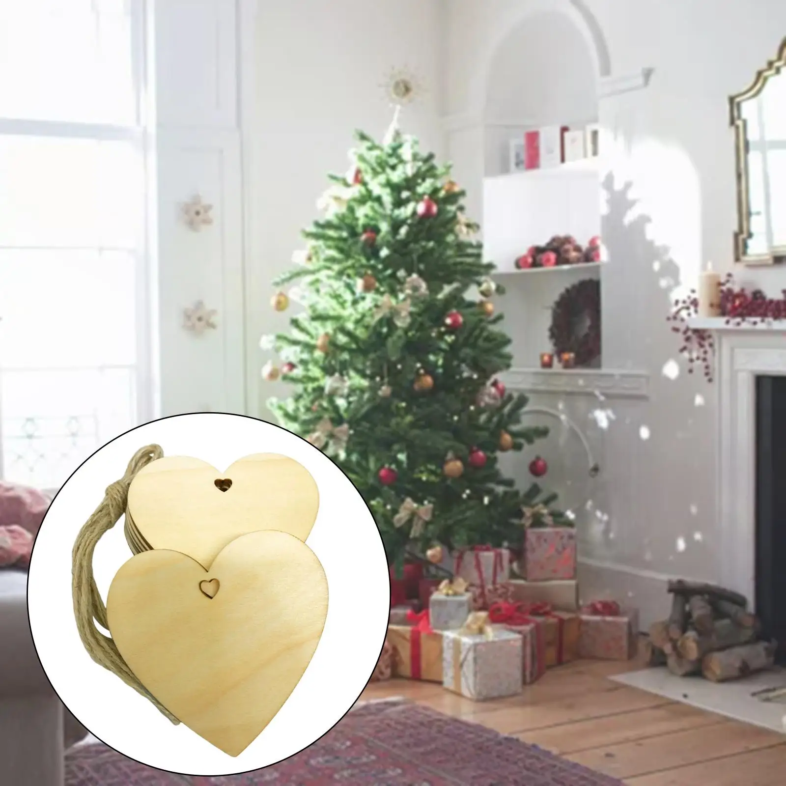 2-4 упаковки, деревянные таблички в форме сердца