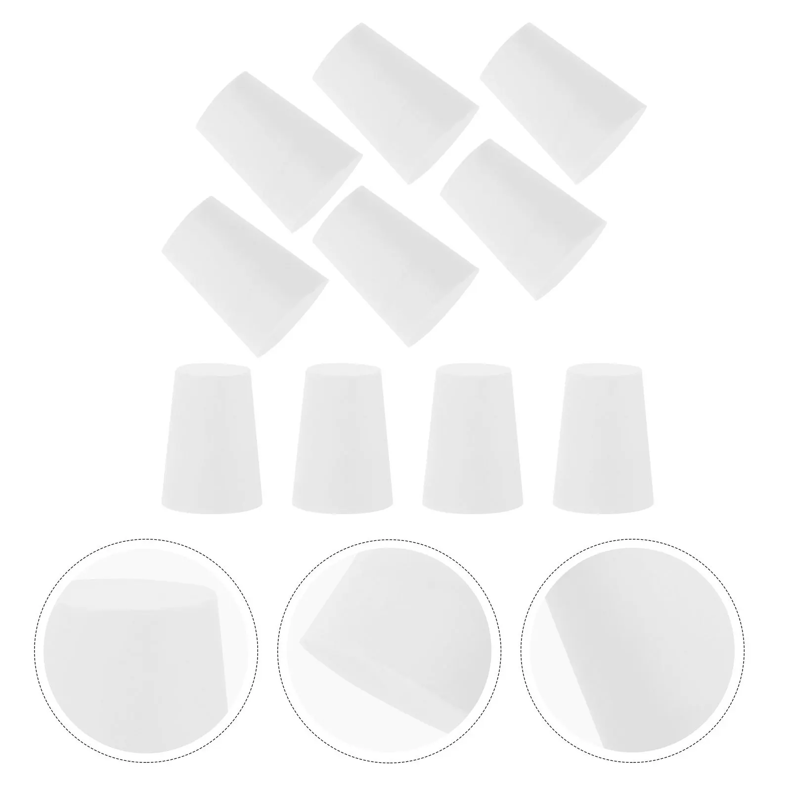 

10 Pcs Rubber Plug for Flask Lab Stoppers Small Plugs Laboratory Test Tube Solid