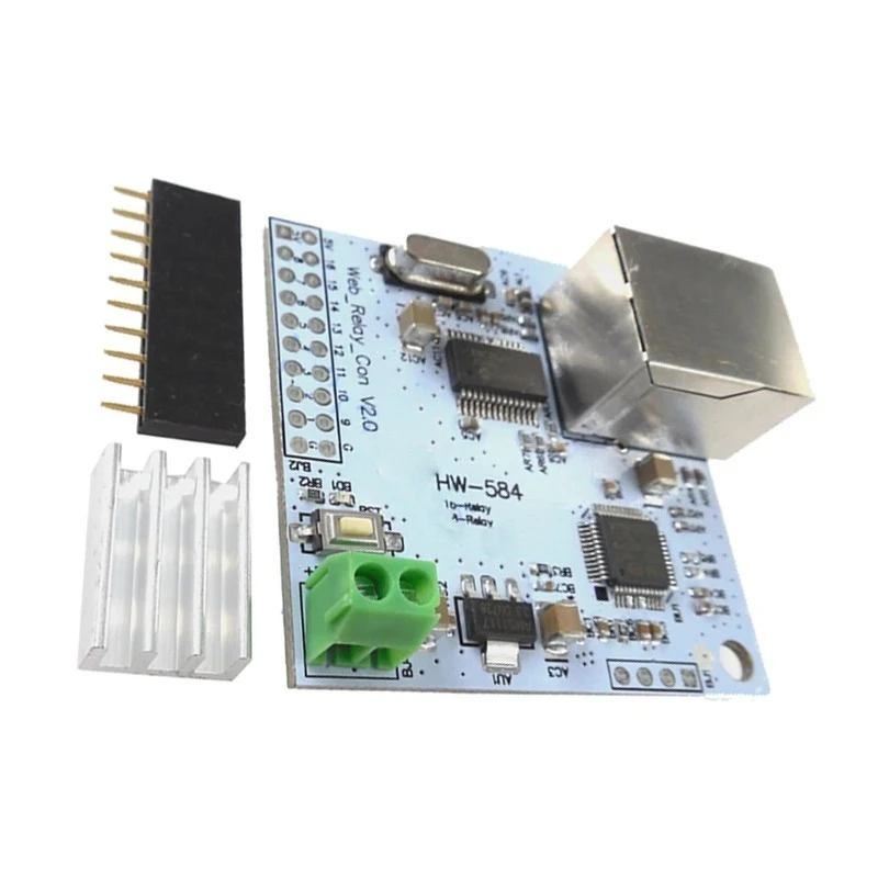 HW-584 8-way W5100 Network Control Switch 5V Network Relay Module Internet of Things ENC28J60 Module