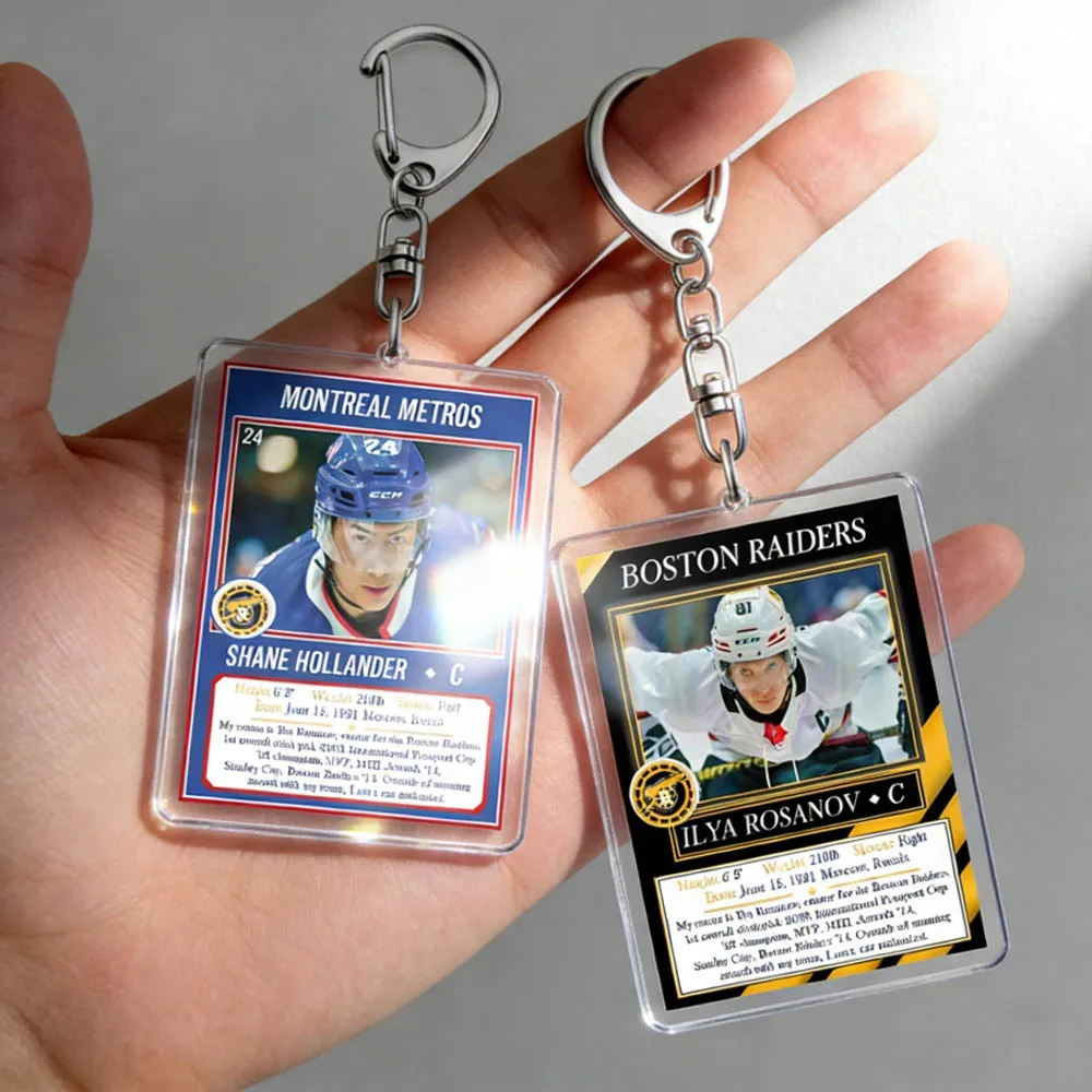 

Heated Rivalry Stamp Shane Hollander Ilya Rozanov / 1221 / 1410 / I'm Coming To The Cottage / We Didn't Even Kiss Keychain