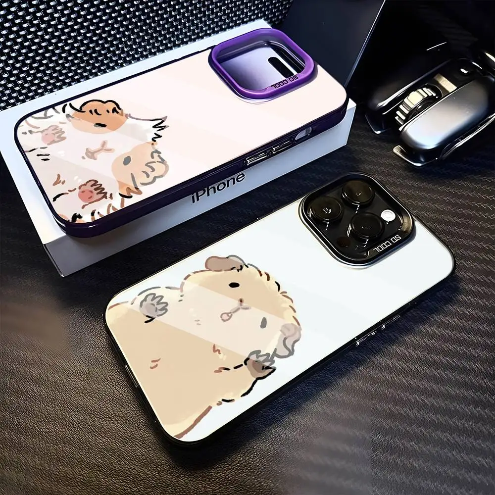 

Cute pet Phone Case For iPhone17,16,15,14,13,12,11 Plus,Pro Max Purple Matte Shockproof Cover