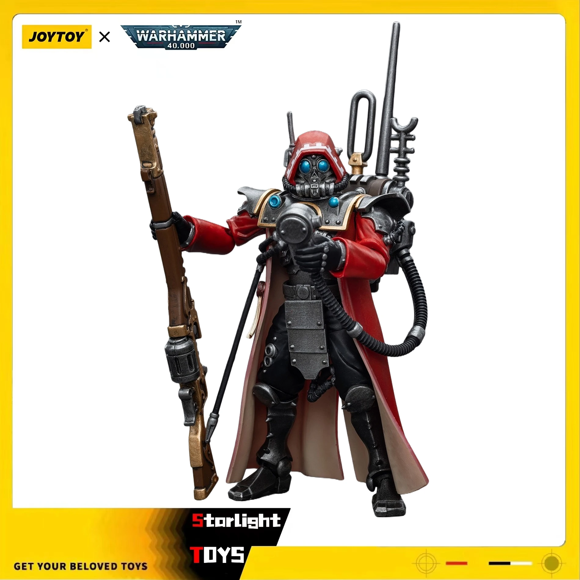 

JOYTOY 1/18 экшн-фигурка Warhammer 40K Adeptus Mechanicus Skitarii Ranger с даними-привязывателем, модель игрушки, подарки