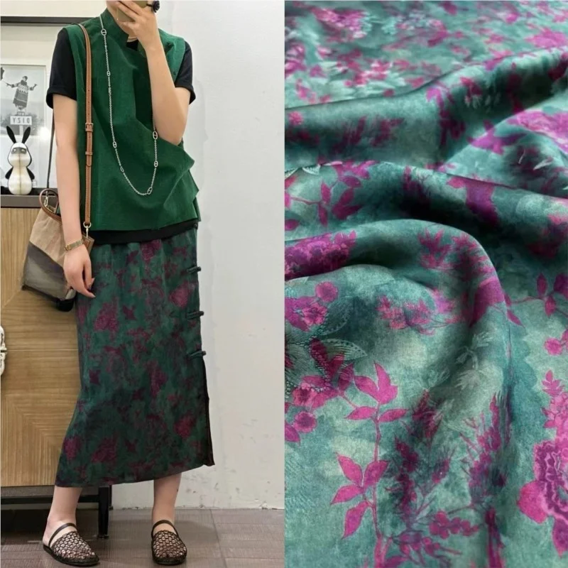 ใหม่ผ้ากอซผ้าไหมสั่งทําพิเศษระดับไฮเอนด์และผ้าสีแดงชุดเดรสครึ่งกระโปรงสไตล์จีน