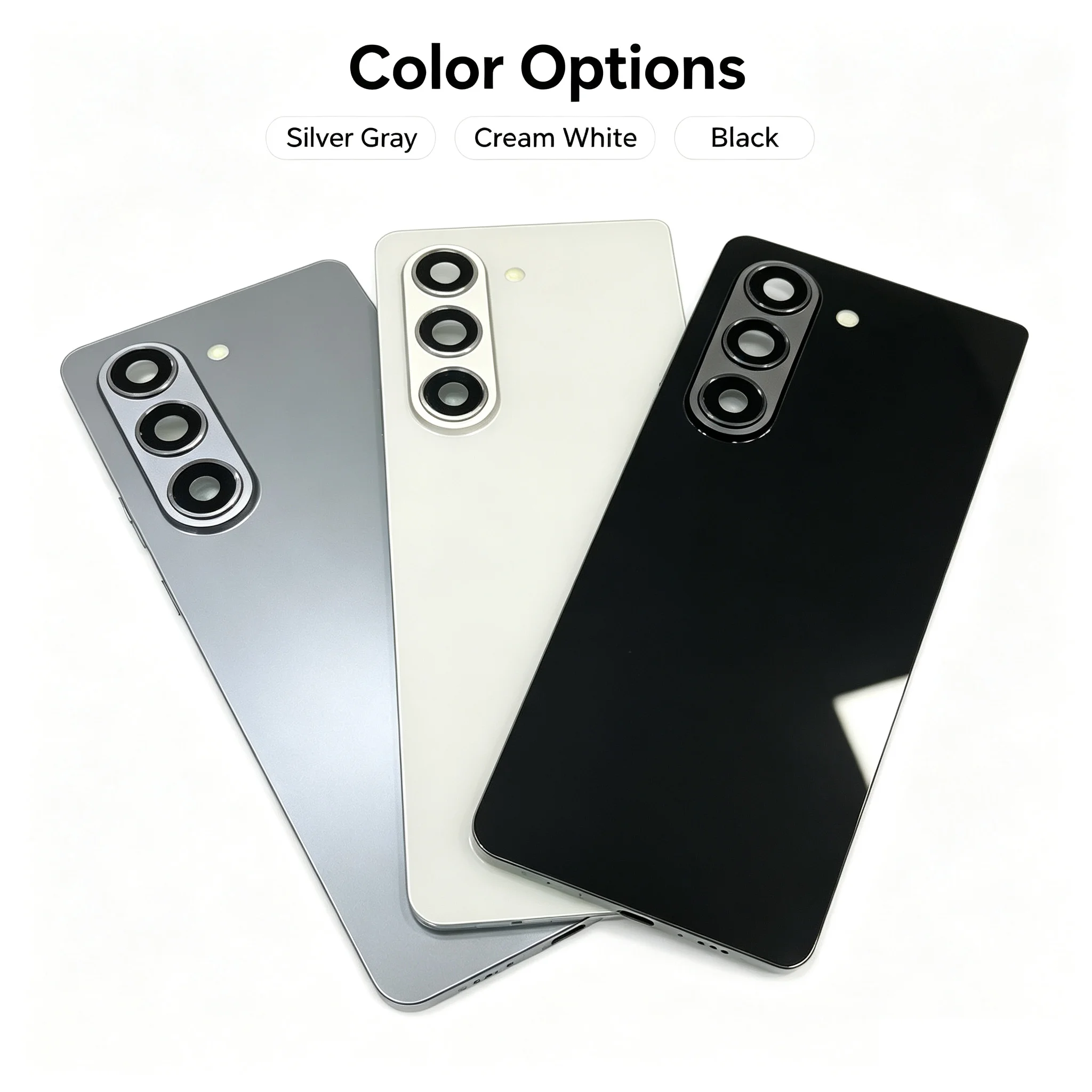 Back Housing Battery Cover For Samsung Galaxy Z Fold5 Back Rear Lid Glass Replacement with Camera Lens For Z Fold 5 F946B F946U