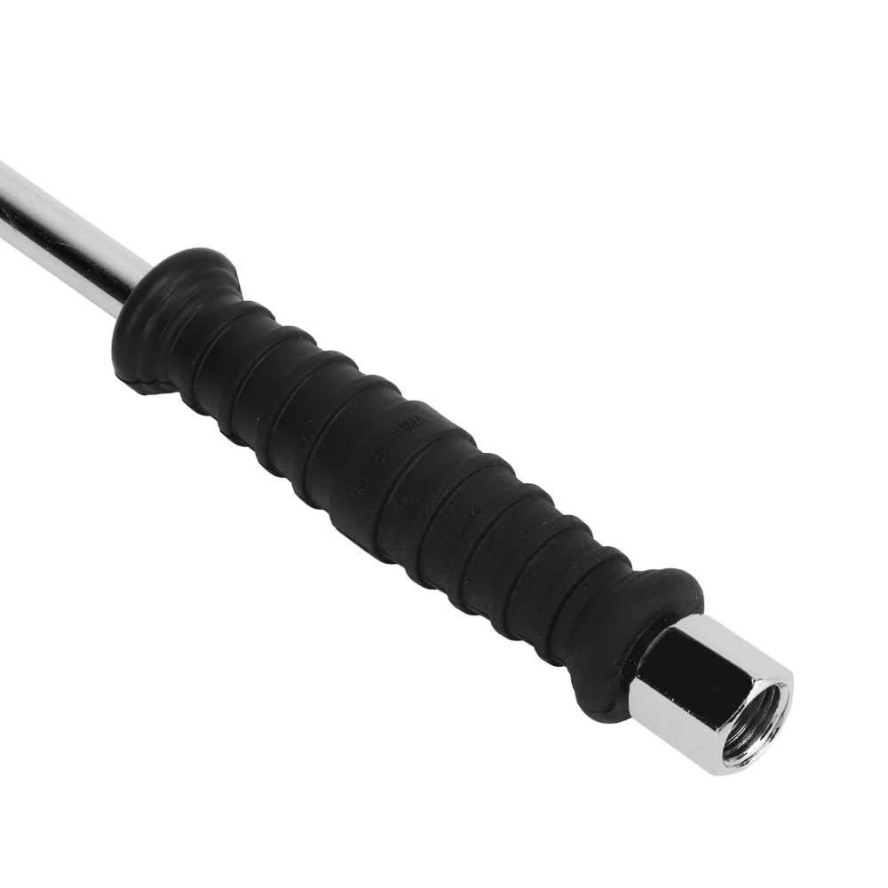 2PCS 1/4 Inch Connector Tire Inflator Chuck Double Head Quick Connect Tire Inflator Rod Check Valve Black Rubber Handle