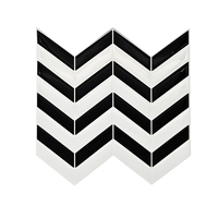 Black White Durable Adhesive Peel & Stick Backsplash 10\