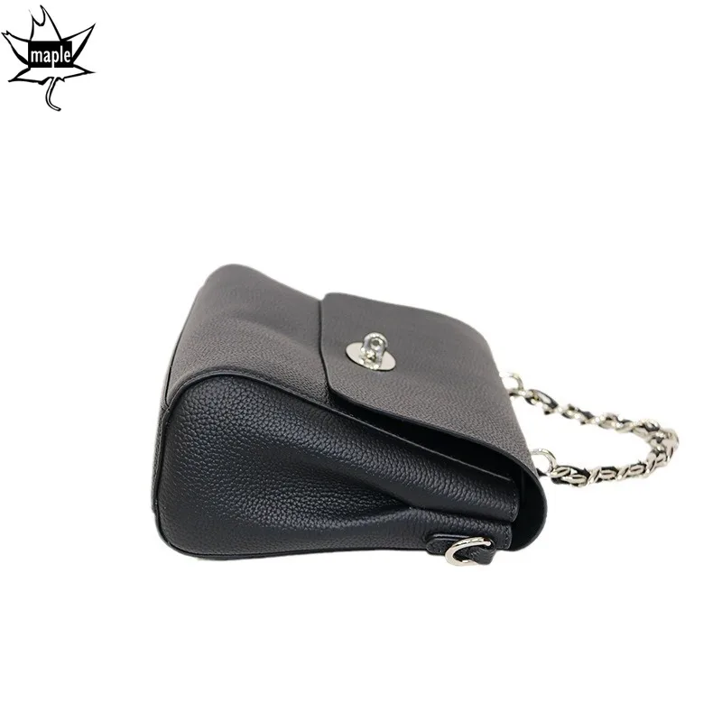 Ins Chic Designer Chain Handle Tote borsa classica borsa a tracolla donna in vera pelle di mucca borsa a tracolla donna tutto-fiammifero caffè