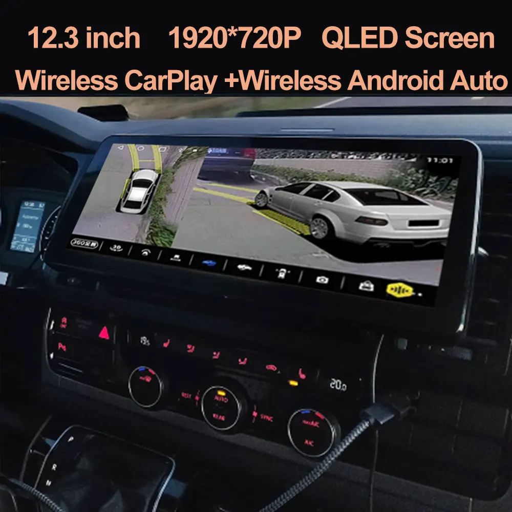 12.3inch  Android 14 For VW Caravelle 6 T6 2015 - 2020 Multimedia Carplay Head Unit Car Video Player 2Din Radio Stereo GPS Navi