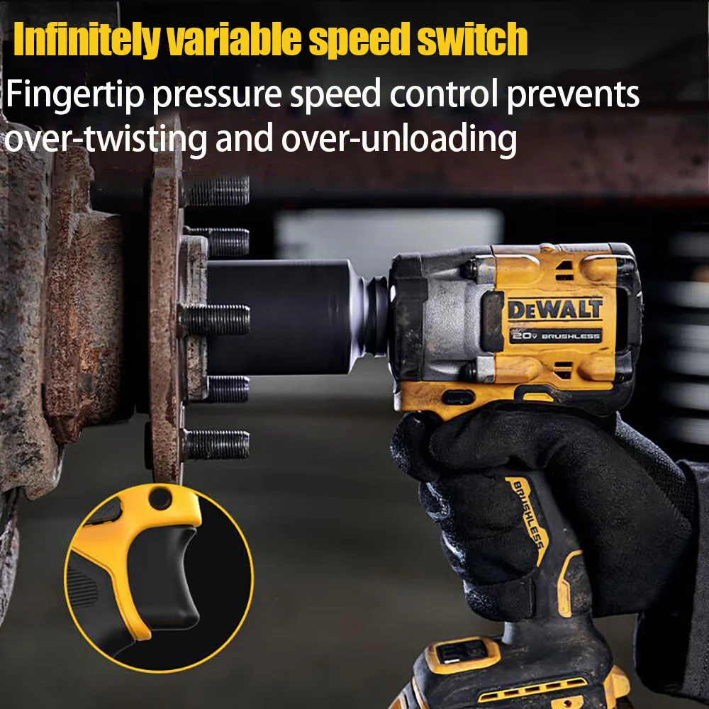 DEWALT 20V MAX* 1/2 in. Cordless Impact Wrench with Hog Ring Anvil (Tool Only) (DCF911)