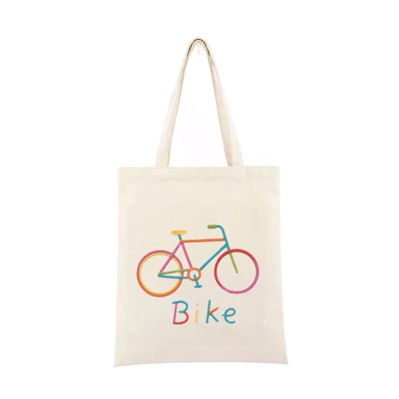 

Cartoon Manga Tote Bag Manga Tote Bag Riding a bicycle Tote Bag Women's beach bags tote bag tote bag canvas Shopper handbag
