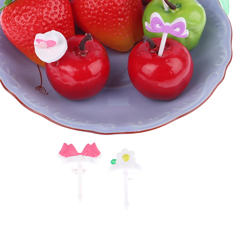 Mini Fruit Picks para crianças, Palitos criativos, Garfos para bolo, Comida de sobremesa, Decoração para lancheira, Bento Acessórios, Agulha, 8 peças