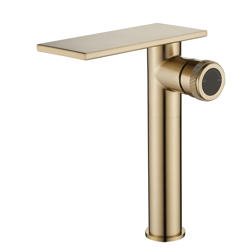 Badkamer Waterval Wastafel Wastafel Kraan Zwarte Kranen Messing Bad Kraan Warm & Koud Water Mengkraan Vanity Tap Badrandcombinaties Wastafel kraan