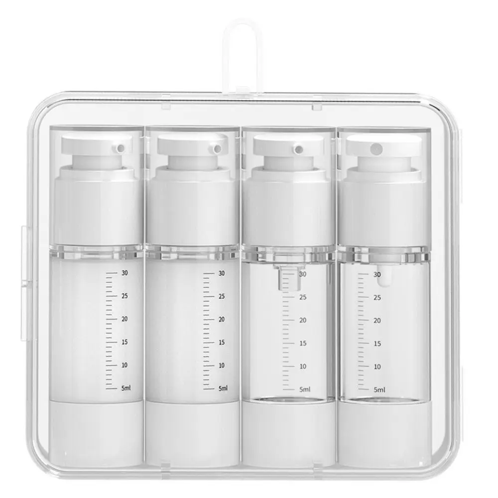 

Transparent Travel Refillable Bottles Set Reusable with Storage Box Shampoo Empty Container Leak Proof with Scale