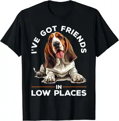 Basset Hound Dog Breed I've Got Friends in Low Places T-Shirt