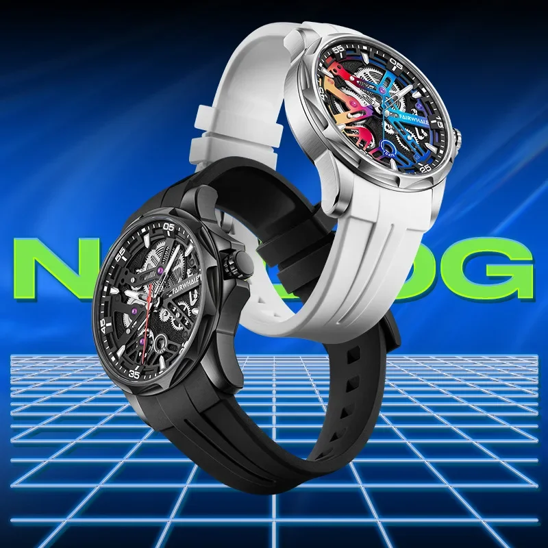 Men High Quality Hollow Tourbillon Personality Mechanical Watch Multi Functional Luminous Waterproof Man Business Sports Watch