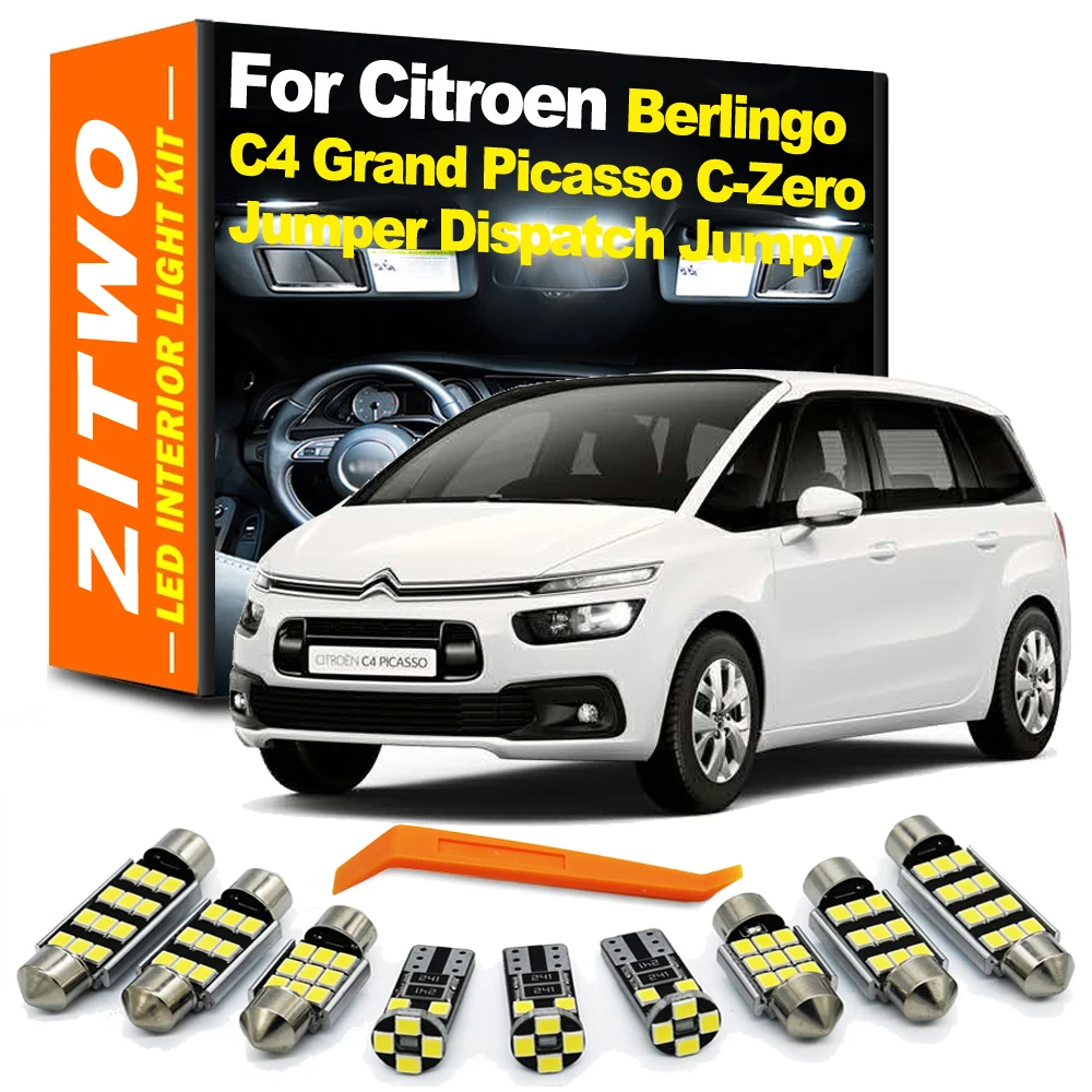 ZITWO Car LED Bulb Interior Light Kit For Citroen C4 Grand Picasso Berlingo C-Zero Jumper Dispatch Nemo Jumpy Accessories Canbus