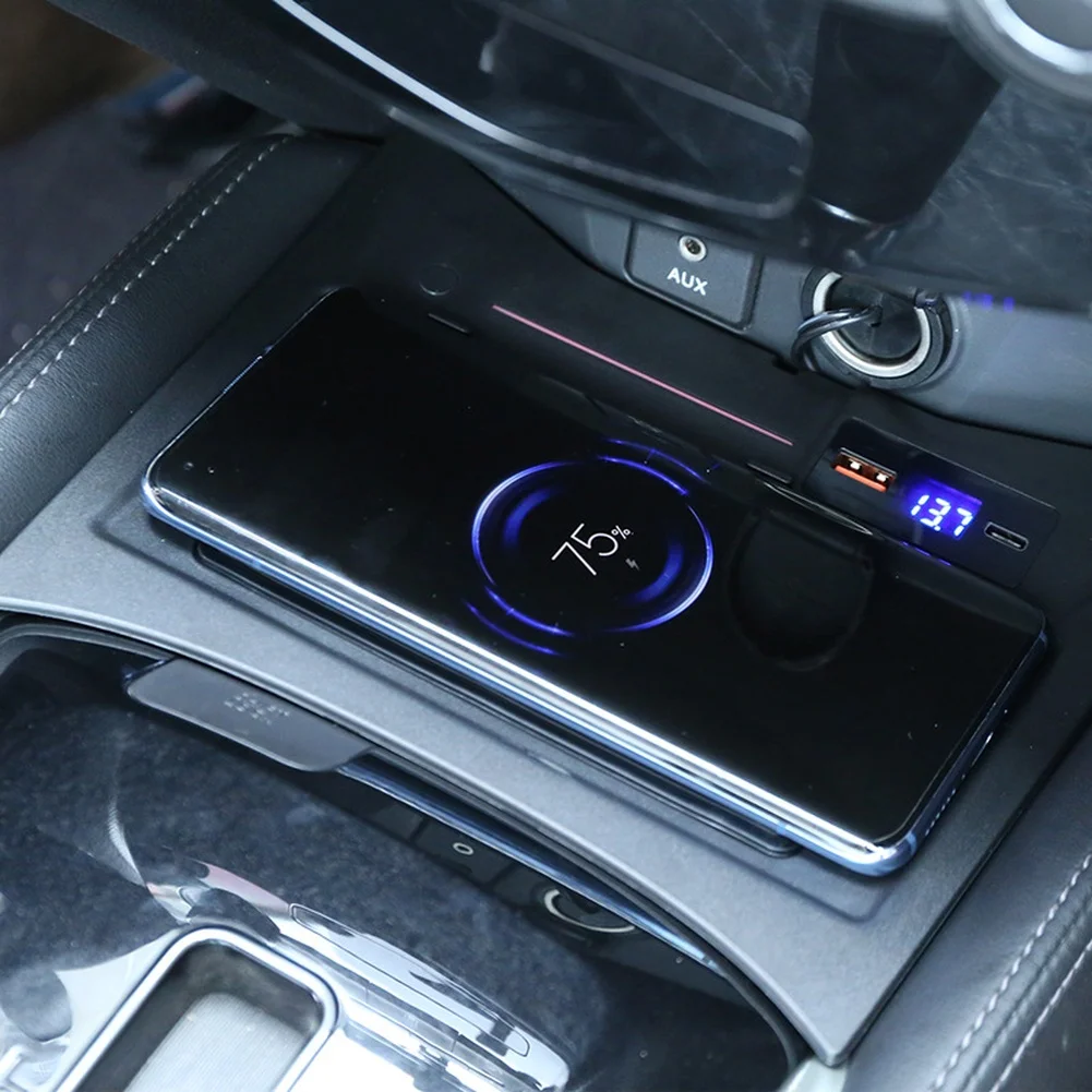 Auto Phone Holder Wireless Charger ABS for PC Material Quick Charge Support Efficient Power Replenishment Broad Device Support