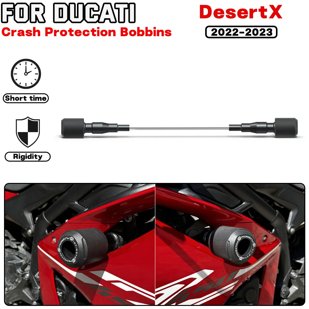 

For DUCATI DesertX 2022-2023 Motorcycle Frame Crash Protection Sliders Falling Protector Engine Protect Kit