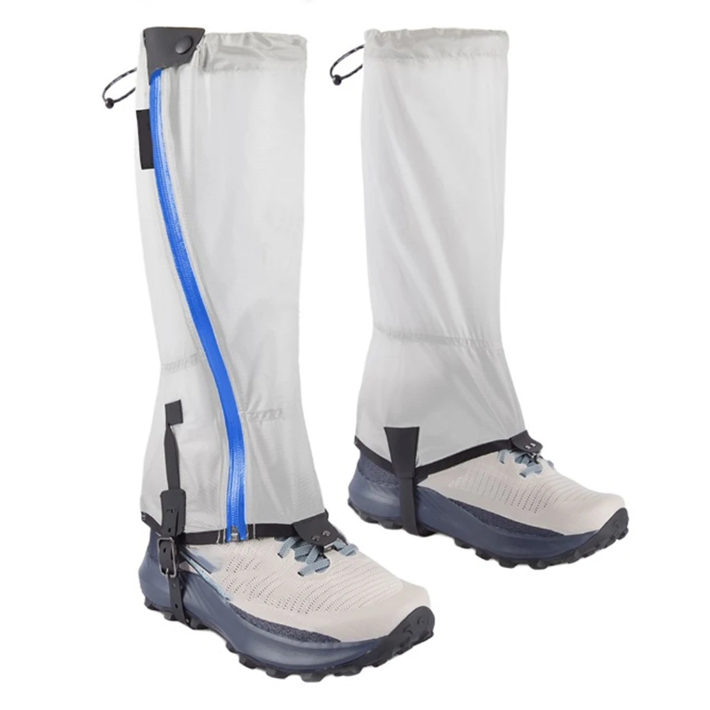 1 زوج المشي لمسافات طويلة غطاء للقدم تنفس مقاوم للماء الثلوج برهان الرمال برهان طويل الساق الجراميق للصيد في الهواء الطلق أجزاء الجري البرية