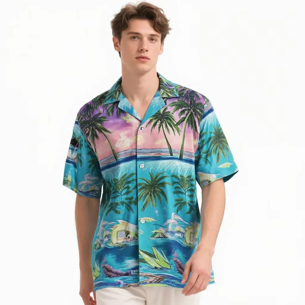 

2025 Summer New Men's T-Shirt - Cross-border Style, 3D Digital Printed Lion & Tiger Patterns, Short Sleeve Top.