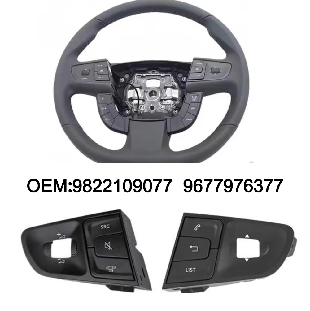 

Кнопки на руле для 408 и 308, многофункциональная запасная часть OEM 9822109077 9677976377, ABS, черный