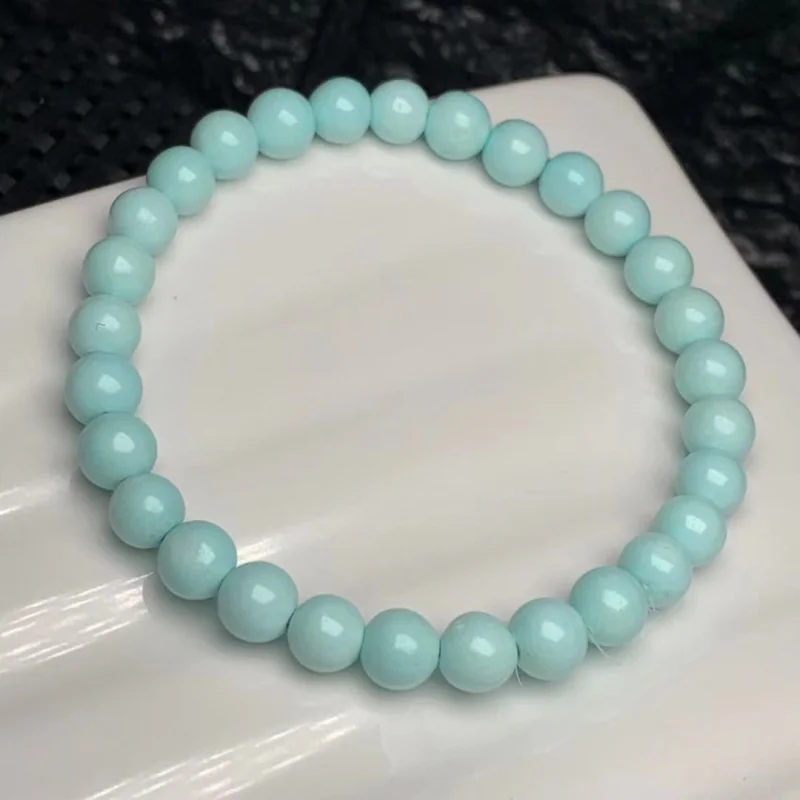 Raw Ore Turquoise round Beads Bracelet Wholesale Color Refreshing High Porcelain Jelly Material Quality Hand Toy Surprise