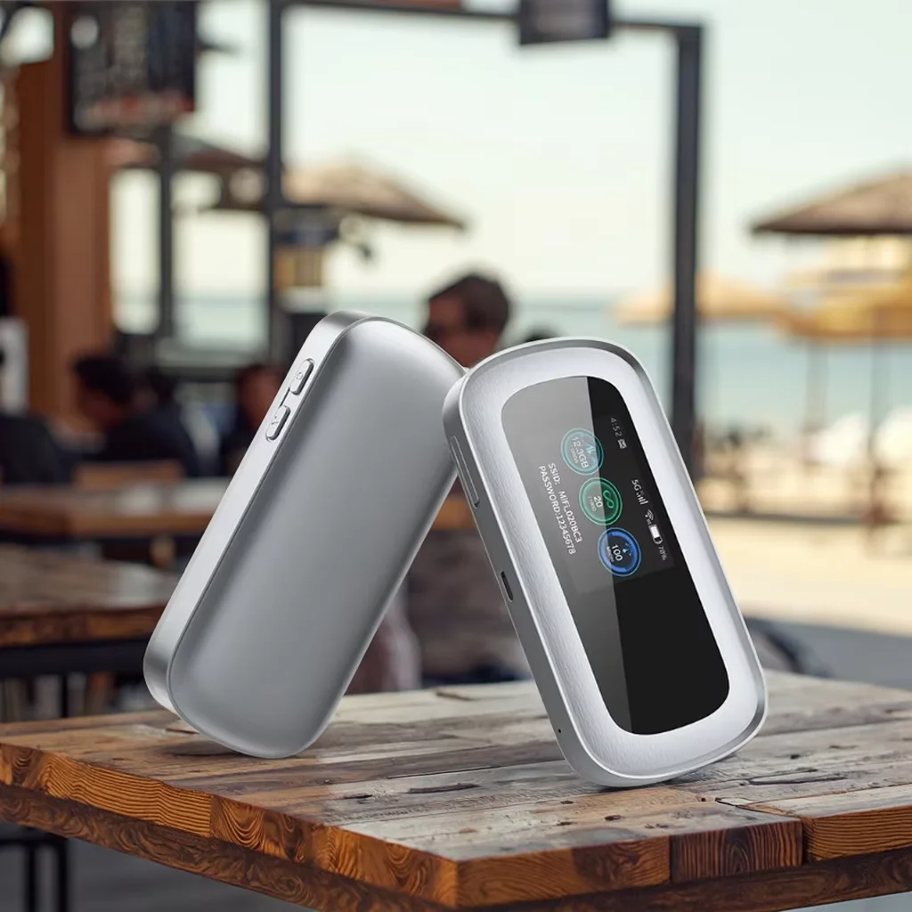 Global Travel 5G Pocket WiFi Mobile WIFI6 4200mAh Portable Mobile Wifi Router 5G Pocket Router Hotspot With Sim Card Slot