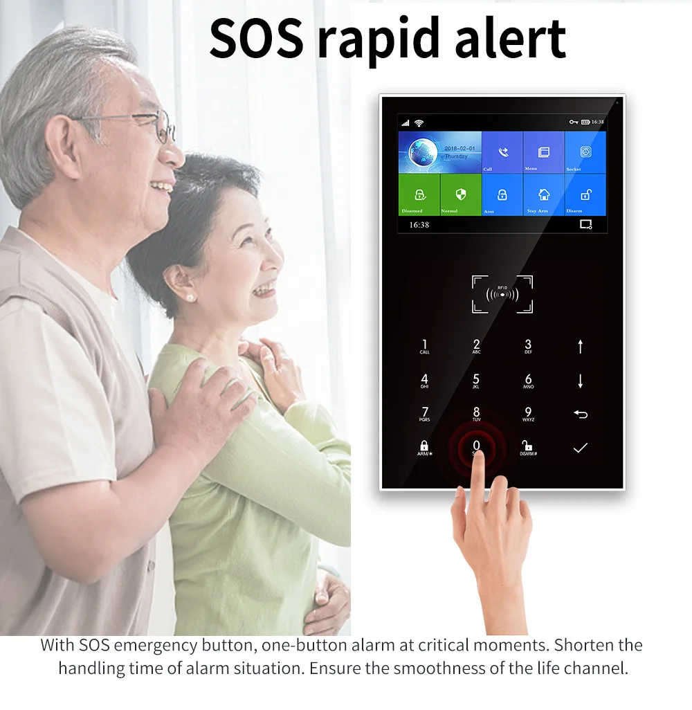 Tuya Smartlife 앱 원격 제어 WIFI GSM /4G 도난 경보 시스템 홈 보안 도어 창문 알람 센서