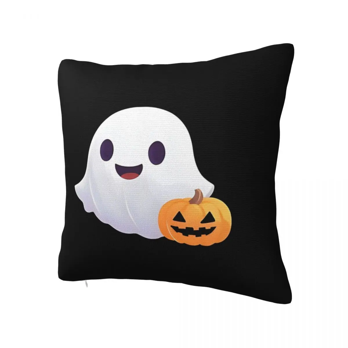 Cute Halloween Ghost Pumpkim Pillowcase Printed Fabric Cushion Cover Decor Pillow Case Cover Seater Square 18''