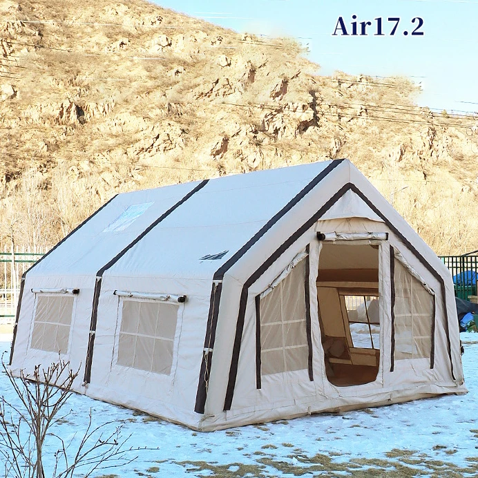 Waterproof 17.2㎡ Outdoor Camping Automatic Inflatable Tent with Air Column for Family Party 600D Oxford Cloth Material Marquee