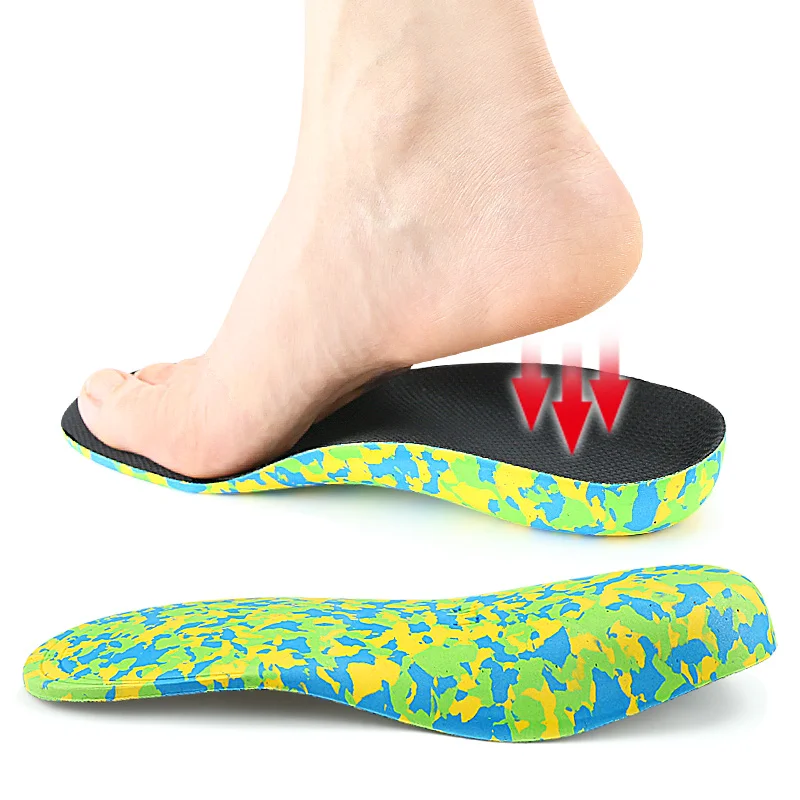 EVA Orthotic Insoles for Flat Feet - X/O Arch Support, Kids/Adults Shock-Absorbing for Sports & Daily Wear