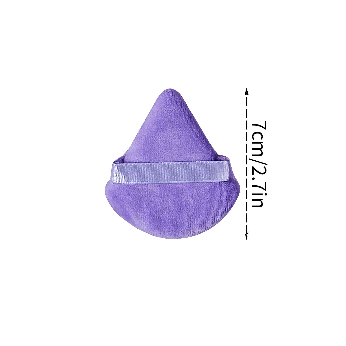 12 Uds esponja en polvo suave púrpura en forma de abanico, una herramienta de maquillaje especial para uso seco y húmedo sin pegar en polvo