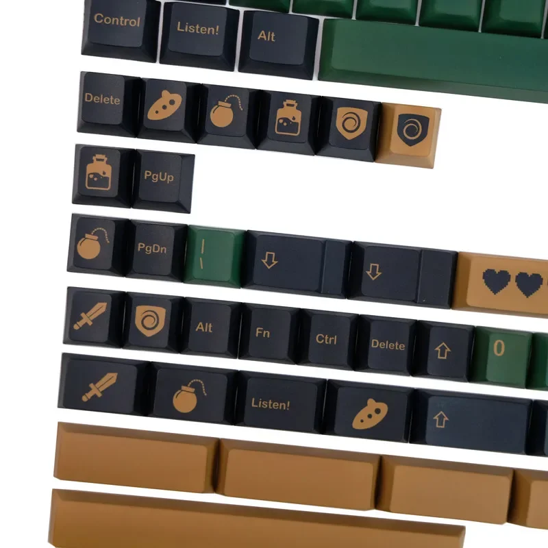 

Keycap PBT термосублимационная механическая клавиатура, оригинальные высокие ретро 140 клавиш, полный комплект