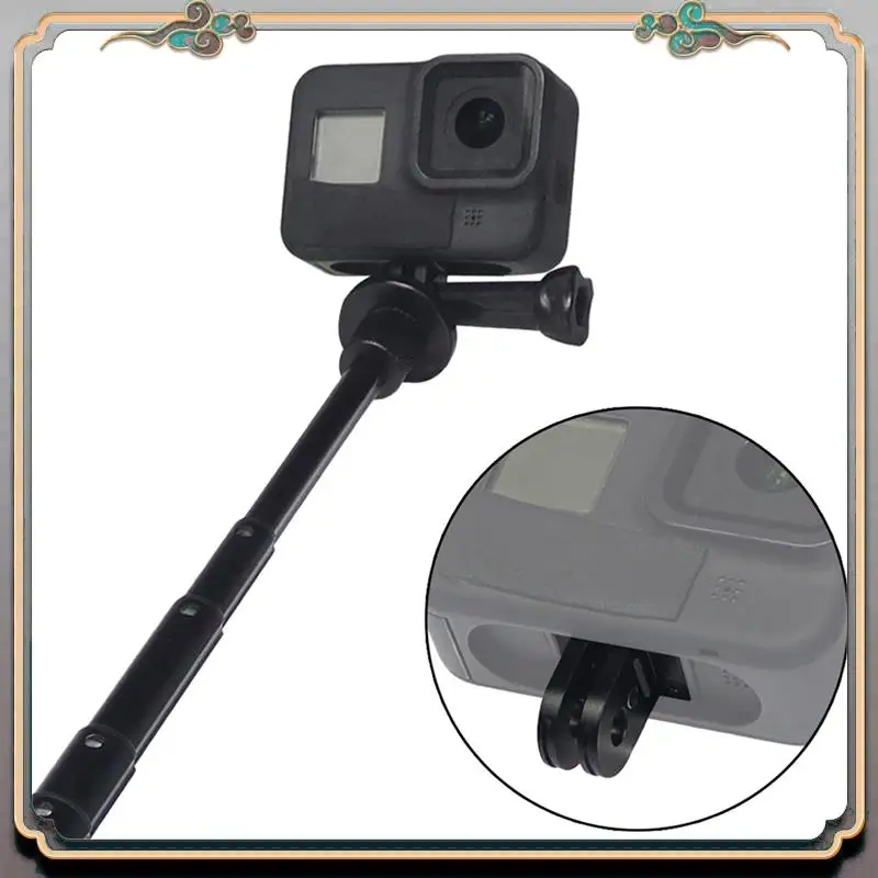 

Durable 2X Metal Finger Tripod Mount Adapter Dual Port 1/4 Thread Hole Folding Base For Gopro 10/9/8/Max Sports Cameras