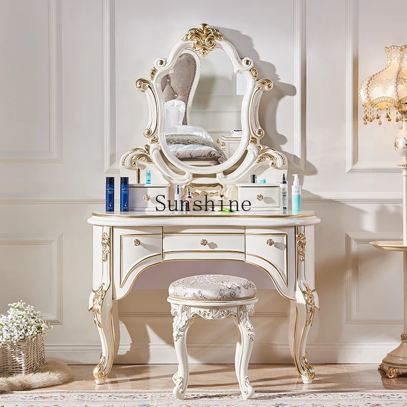 

Туалетный столик для небольшой квартиры в спальне с зеркалом для хранения, роскошный туалетный столик