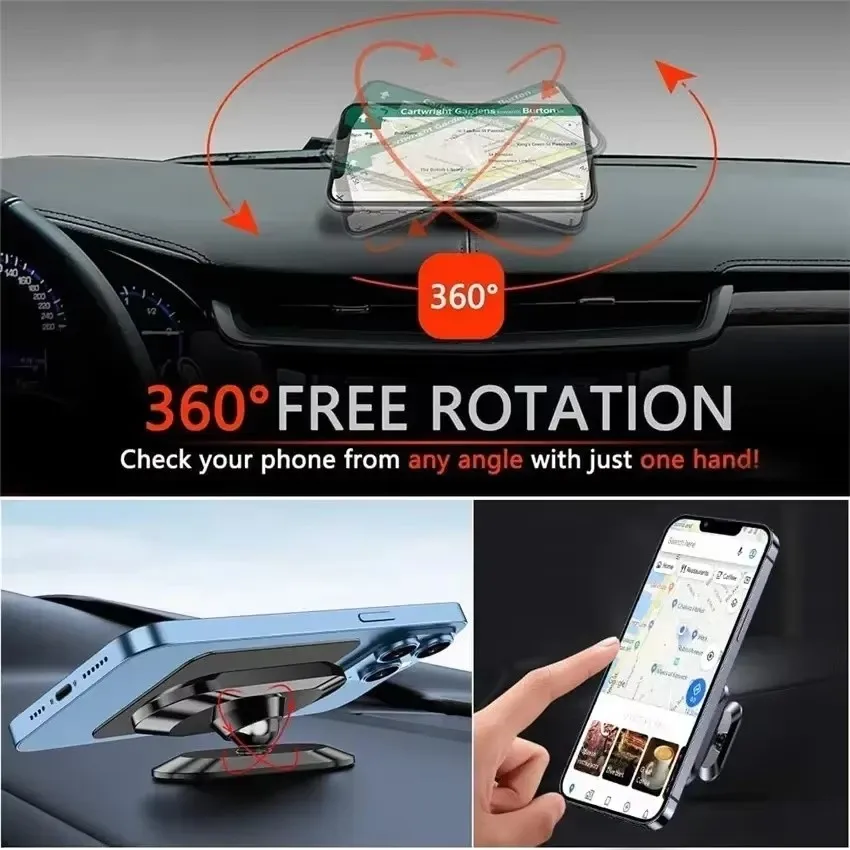 360° Magnetic Car Phone Holder Magnet Smartphone Mobile Stand Cell GPS Support For iPhone 17 16 XR Xiaomi Mi Huawei Samsung LG - view 3