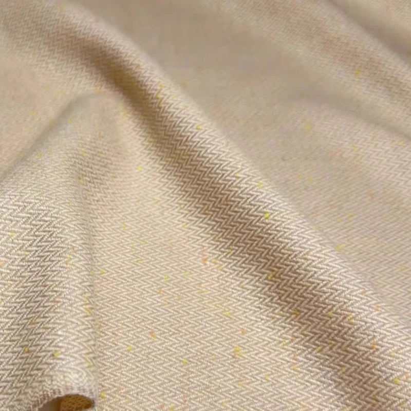 

100%Wool Spring Autumn Keep Warm Fabric Herringbone Wrinkle Resistant Designer Handcrafted Sewing Home Decoration Craft Material