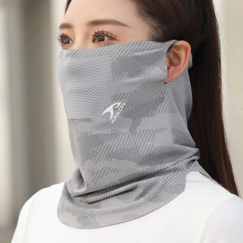 Summer Ice Silk Breathable Face Mask For Unisex Outdoor Hiking Cycling UV Sun Protection Face Cover Neck Gaiter Balaclava
