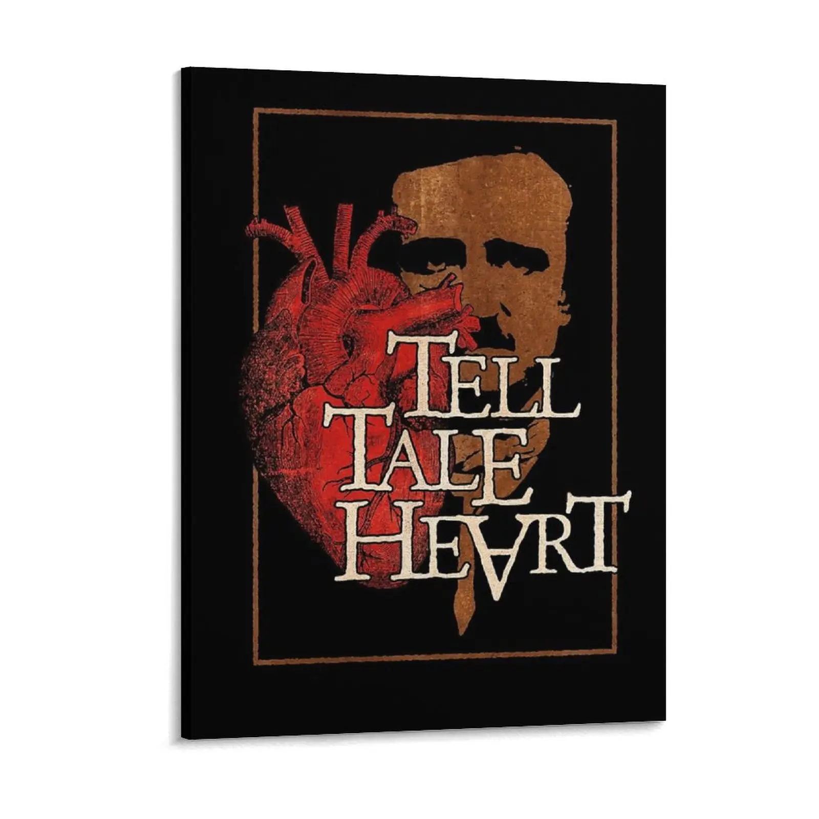 Tales From The Raven Edgar Allan Poe book cover Midnight Dreary Canvas Painting Bar Club Framed Wall Paintings
