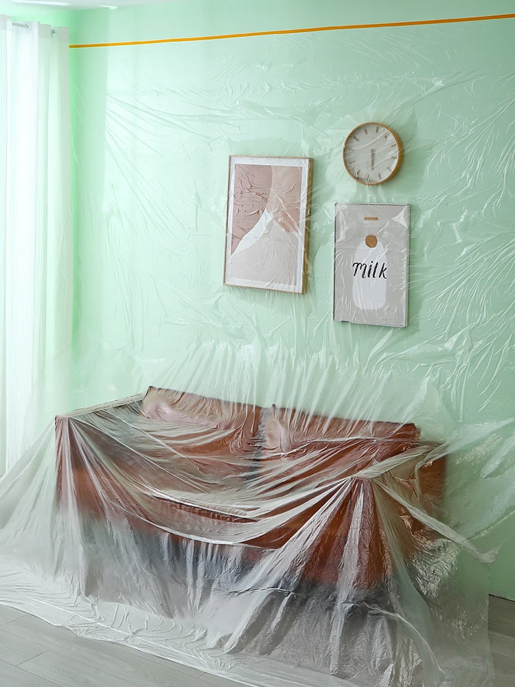 Dustproof Plastic Film Sofa Cover Cloth Home Decoration Furniture Protection Cover Universal Dust Cover for Dormi