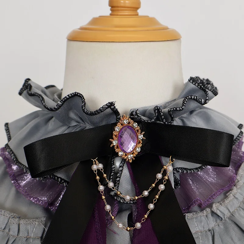 Anime BanG Dream ! Roselia Cosplay Costume Purple Lolita Princess Dress Uniform Women Halloween Carnival Role Play Party Outfits view 5
