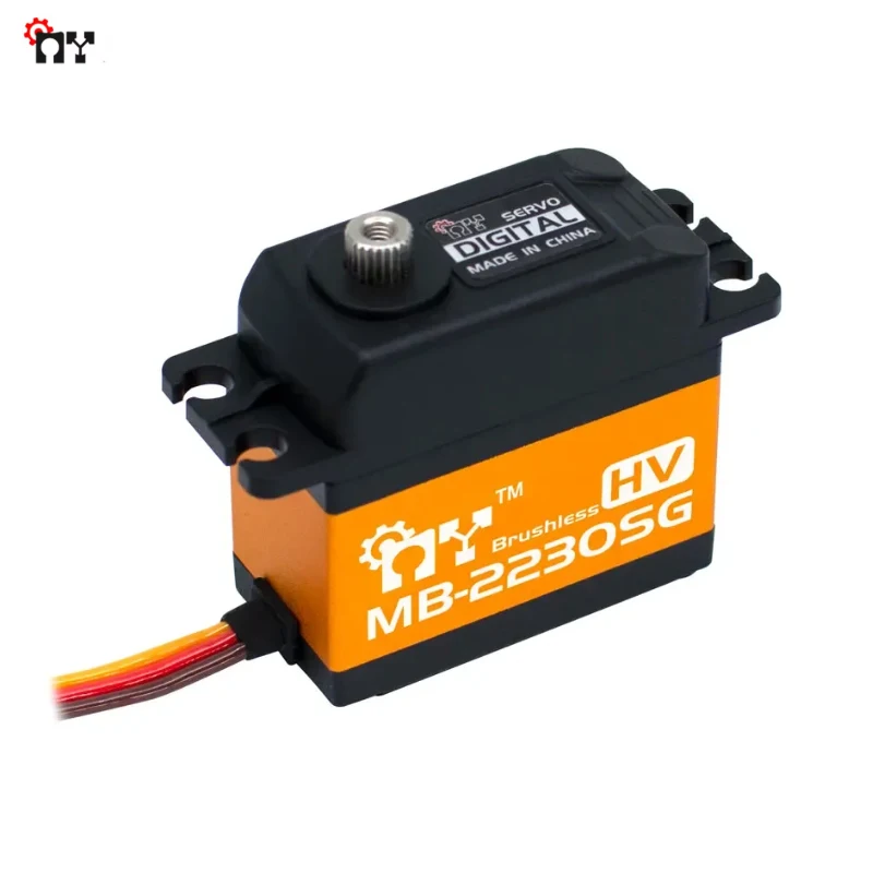 Servo digital MB-2230SG con cuerpo metálico - Engranajes estándar |   Alto voltaje de 7,4 V |   Para coches y robóticos RC a escala 1/10