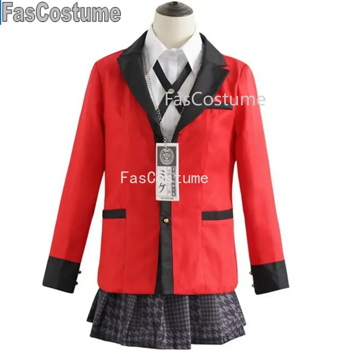 

FCos Movie Eiga Kakegurui Jabami Yumeko Yomozuki Runa Cosplay Costume Wig JK Japanese School Uniform Skirt Woman Sexy Party Suit