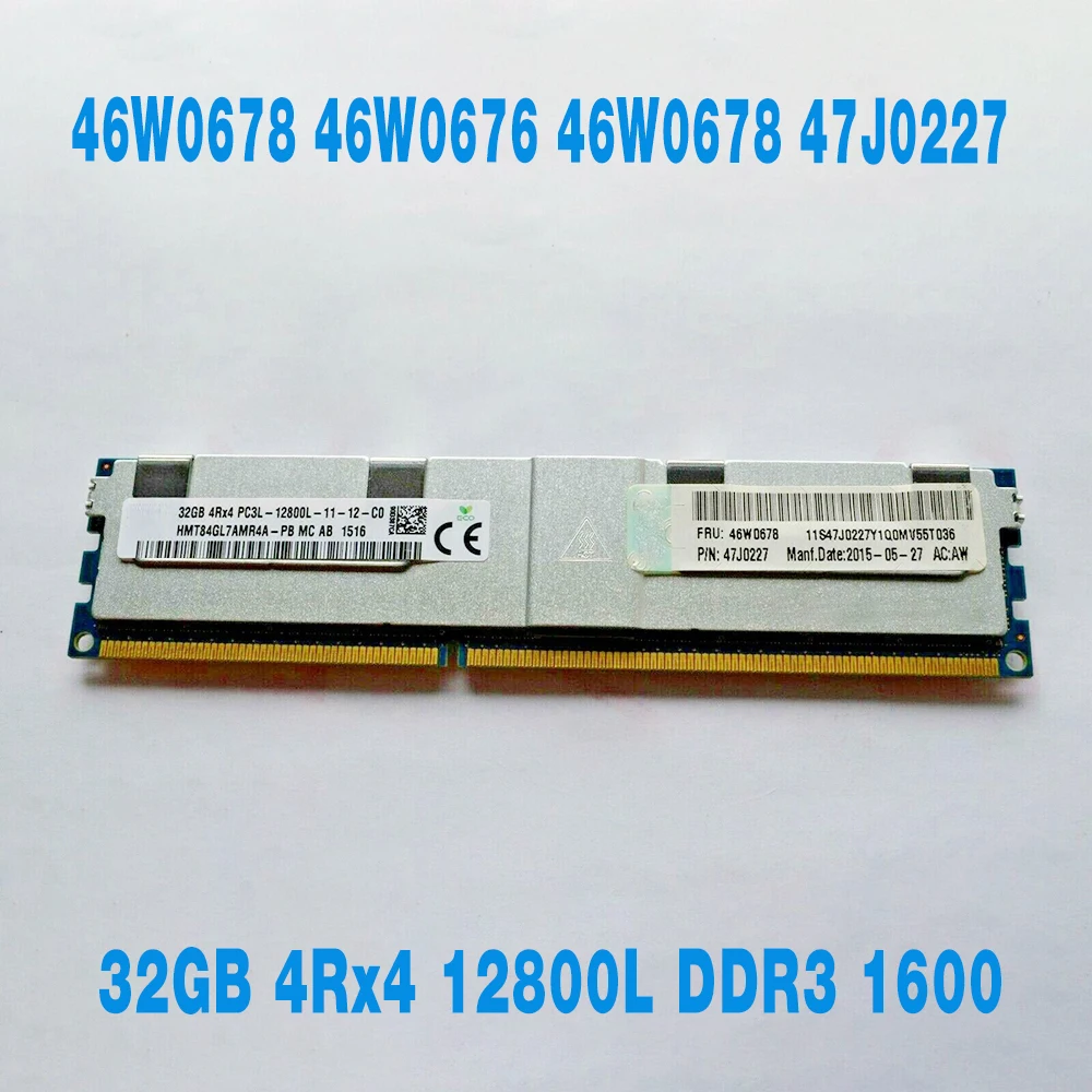 

1PCS For IBM RAM X3690 X5 X3750 M4 32GB 4Rx4 12800L DDR3 1600 Server Memory 46W0678 46W0676 46W0678 47J0227