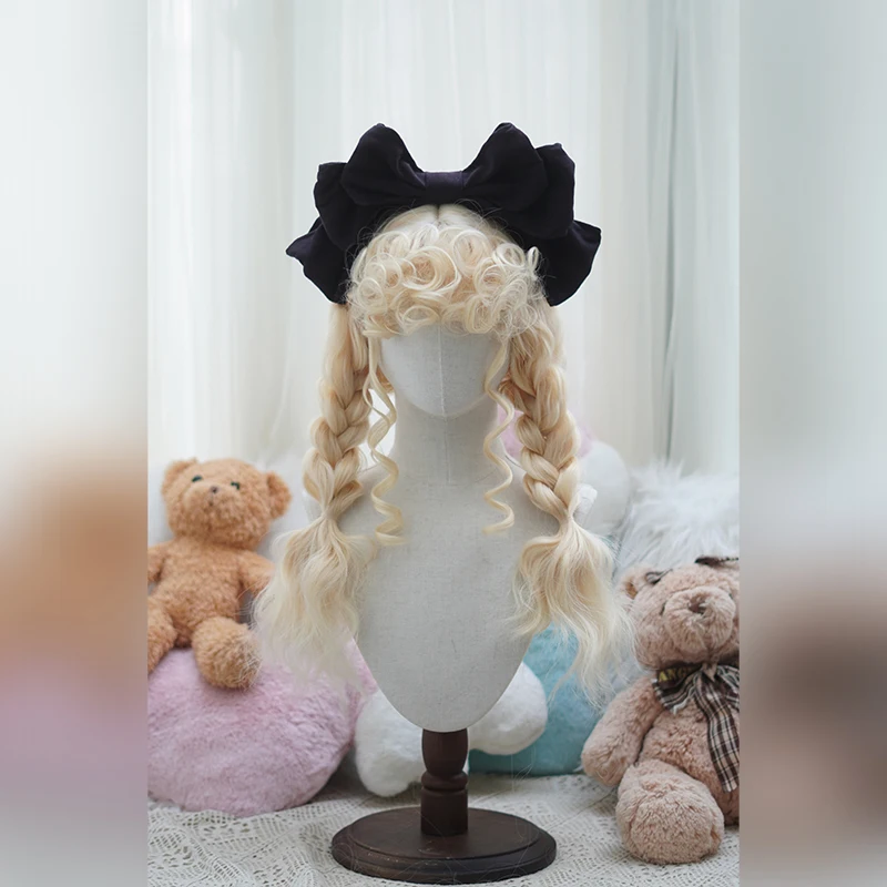 24 بوصة لوليتا نمط شعر مستعار الانفجارات مجعد | شعر صناعي مقاوم للحرارة للحفلات التنكرية والهالوين وحفلات الرسوم المتحركة #3