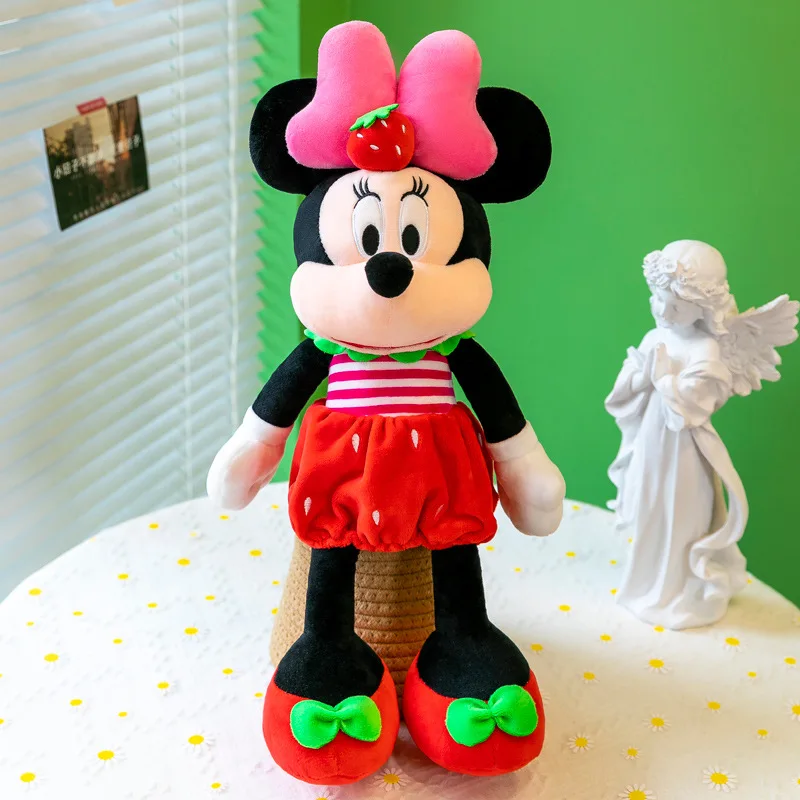 Disney-peluches de Mickey y Minnie para niños, muñeco de peluche grande, almohada de Mickey Mouse, regalo de boda