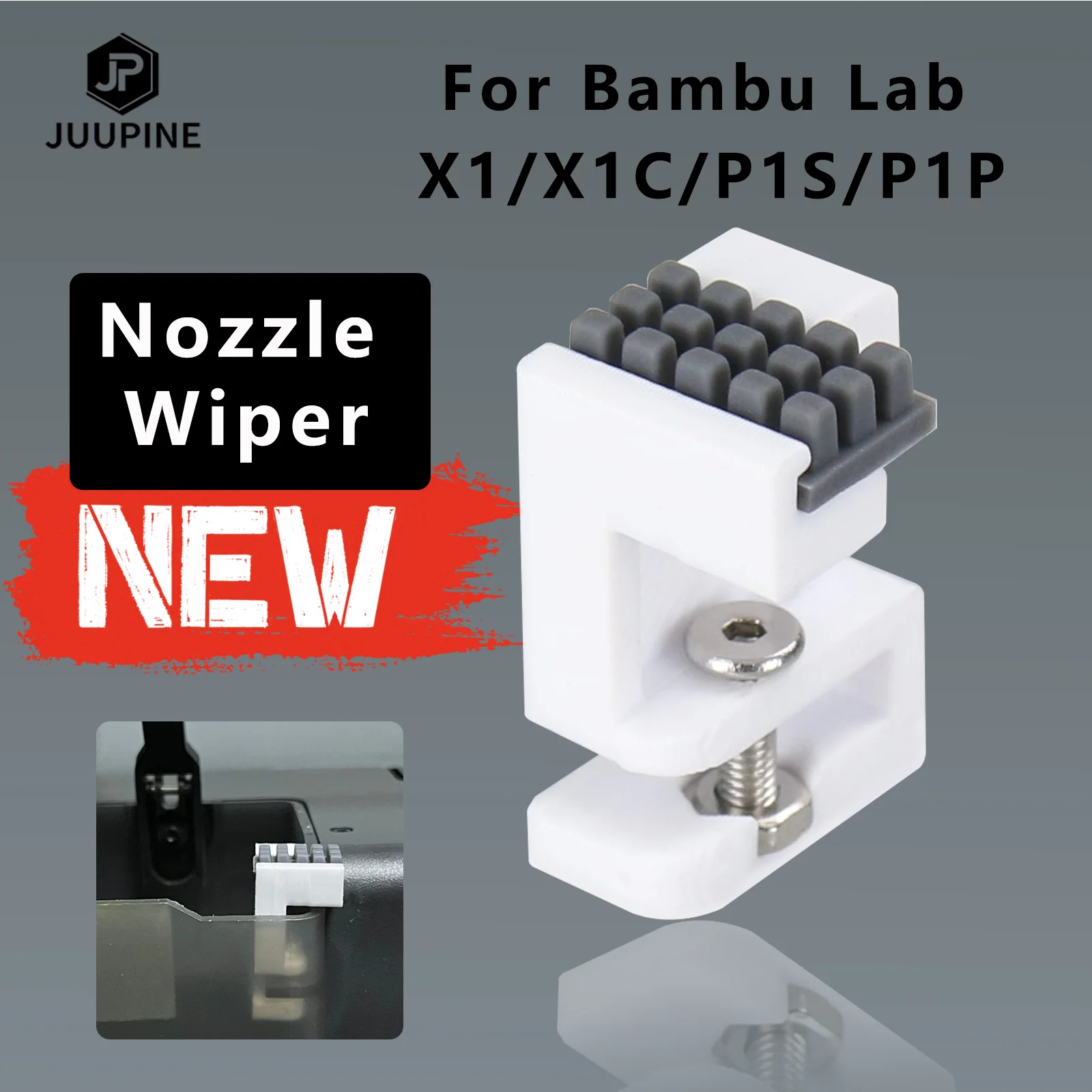 High Quality For Bambu Lab P1P P1S X1 X1C Nozzles Wiper Silicone Brush Mounted Scrubbers Print Head Cleaner Printer Head Wiping